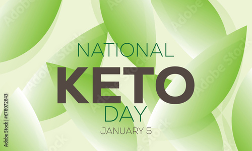 National Keto Day. background, banner, card, poster, template. Vector illustration.