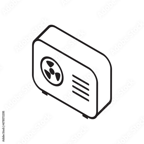 Obraz na płótnie heat pump icon or air conditioner vector symbol w salonie