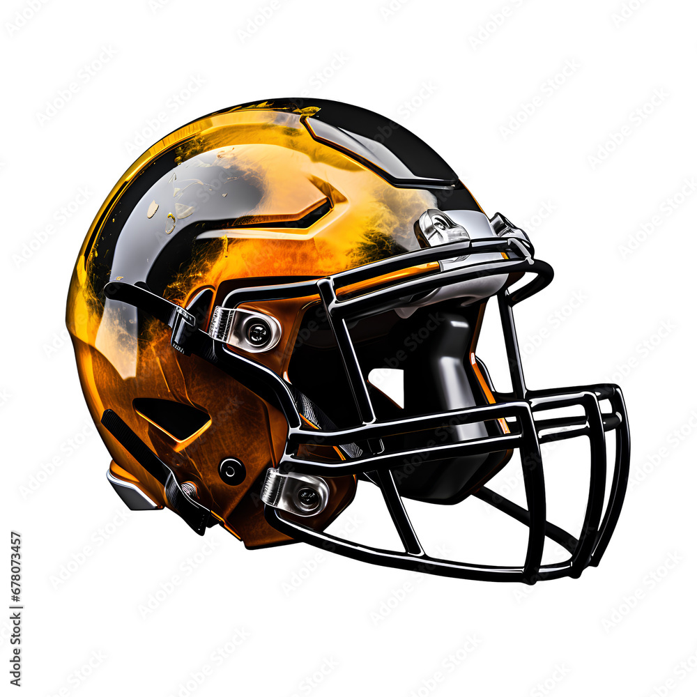 Fototapeta premium American football hat, isolated on transparent background, PNG, 300 DPI