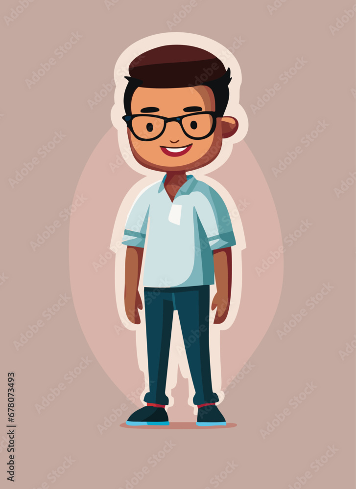 character of man with glasses character of man with glasses