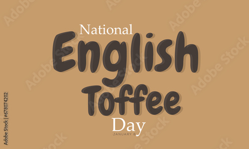 National English Toffee Day. background, banner, card, poster, template. Vector illustration.