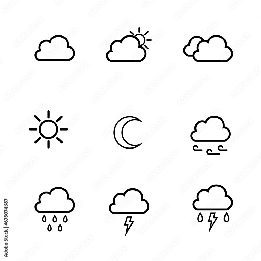 Vector Weather Icon Illustration, Suitable for posters, news and advertisements. Vector Weather Icon Illustration, Suitable for posters, news and advertisements.
