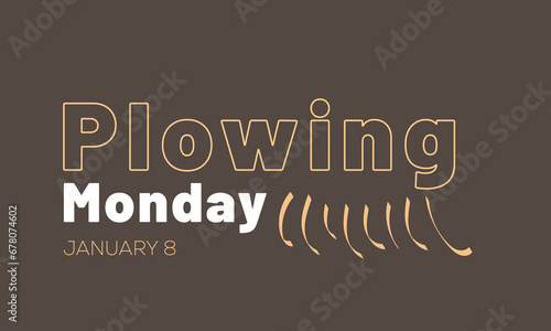 Plowing Monday. background, banner, card, poster, template. Vector illustration.