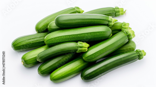 Zucchini on isolated white background. Healthy food. Vegetable.