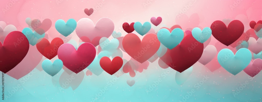 Beautiful layered hearts background. Lovely backdrop. Generative AI