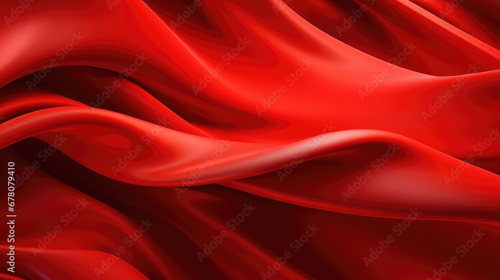 Obraz premium Red silk fabric with texture. Generative AI