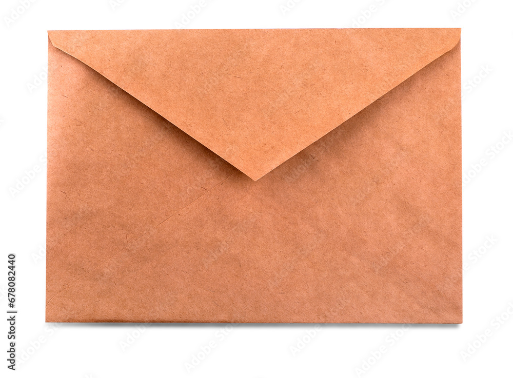 The Paper envelope isolated on the white background with clipping path The Paper envelope isolated on the white background with clipping path