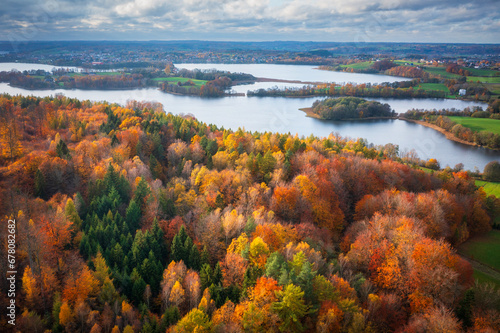 Autumnal landscape of Kashubian lakes and forests, Poland © Patryk Kosmider