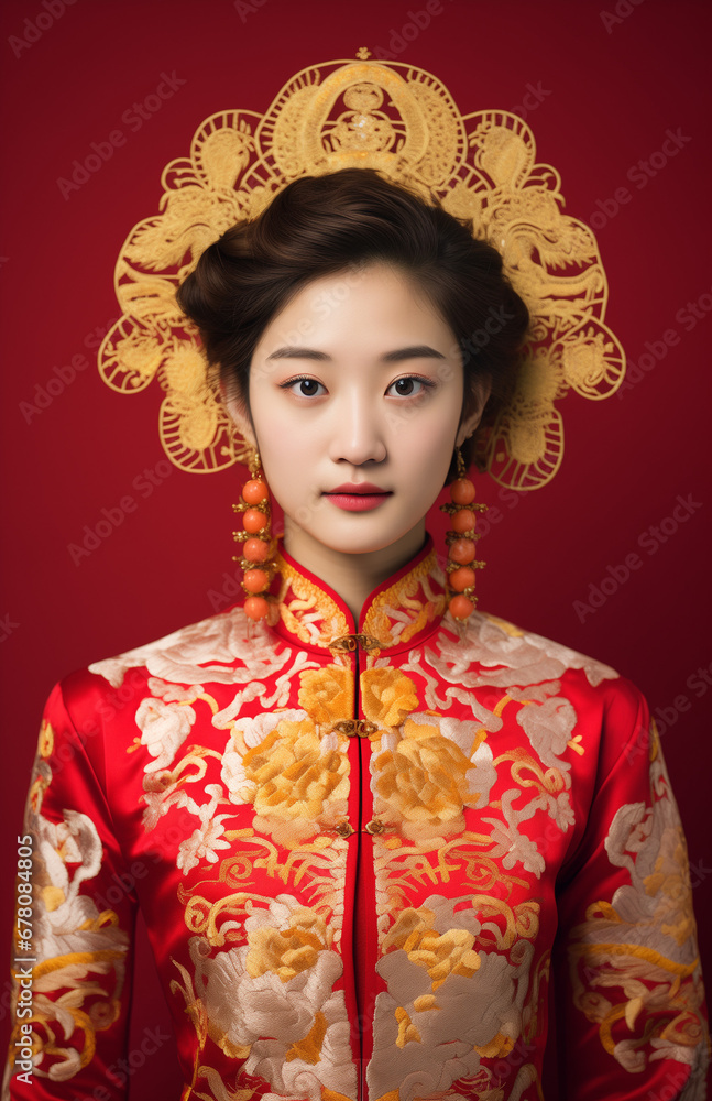 A lady in traditional Chinese dress