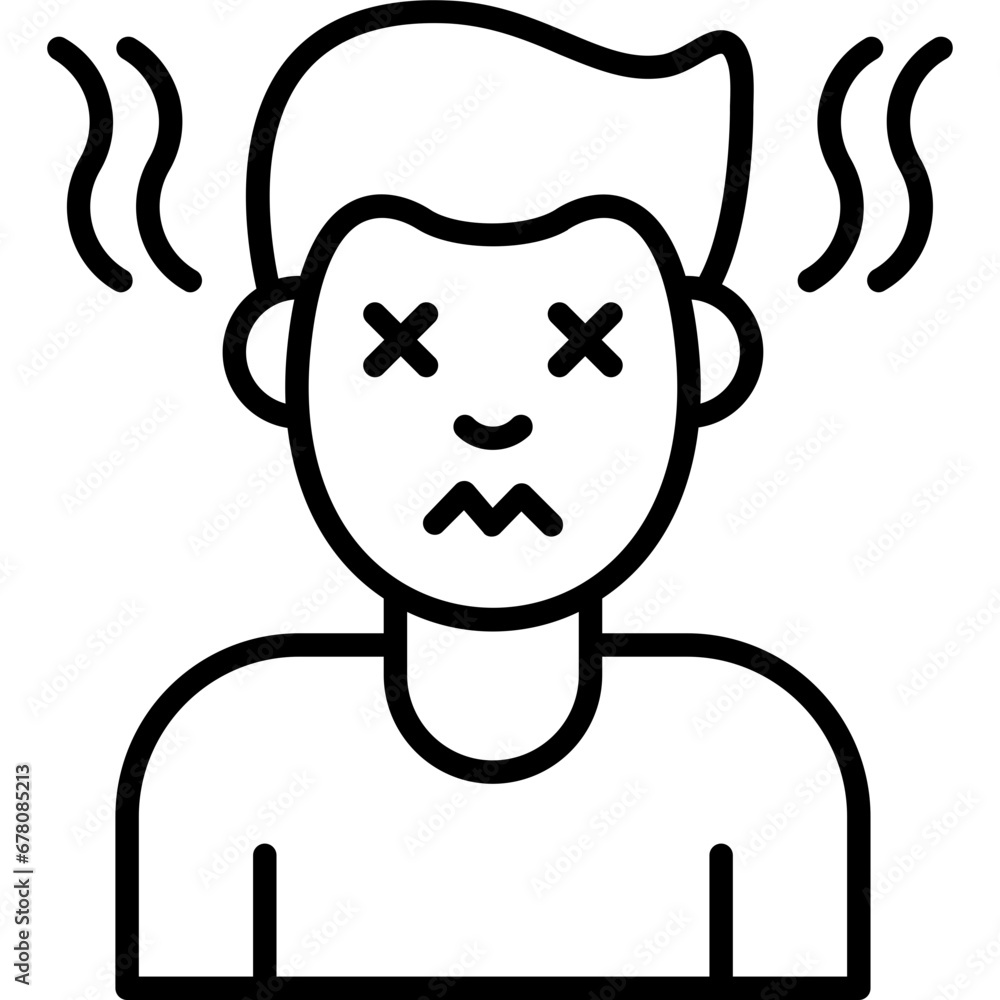 Obraz premium Exhausted Icon