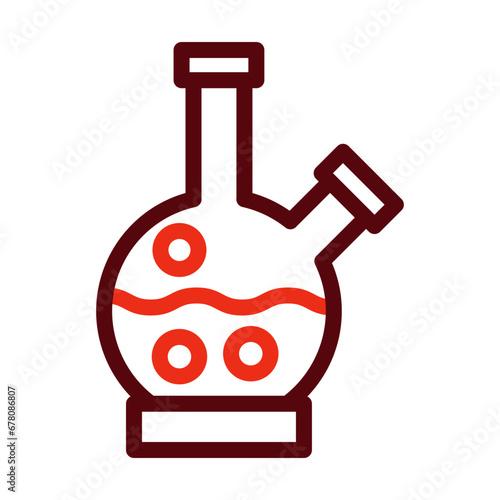 Bong Thick Line Two Colors Icon Design
