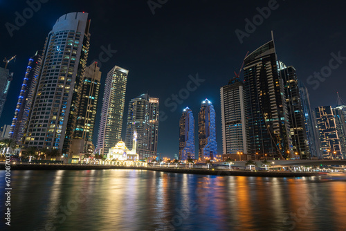 Dubai Marina SkyScrapers at the time of sunset