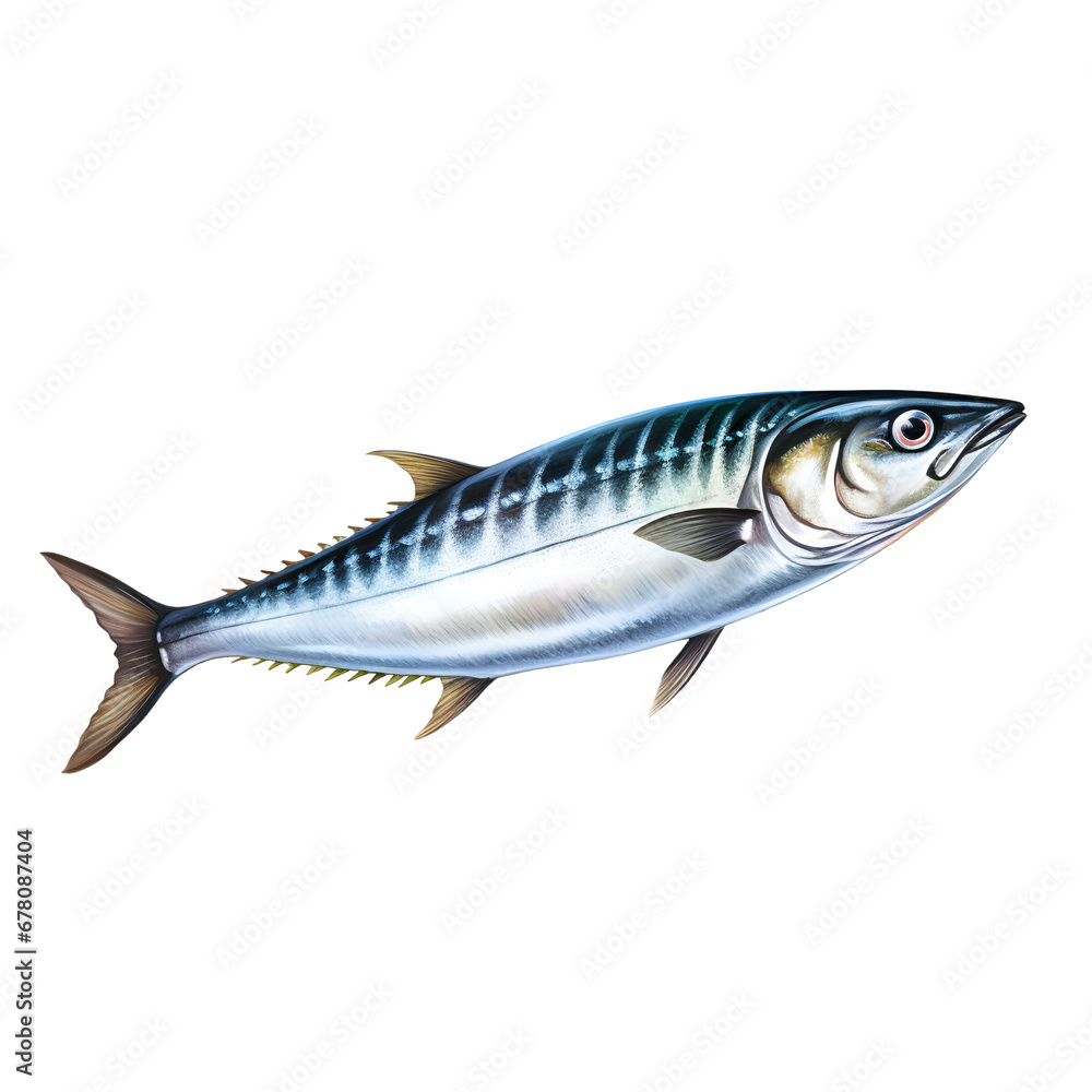 Mackerel, isolated on transparent background, PNG, 300 DPI Mackerel, isolated on transparent background, PNG, 300 DPI