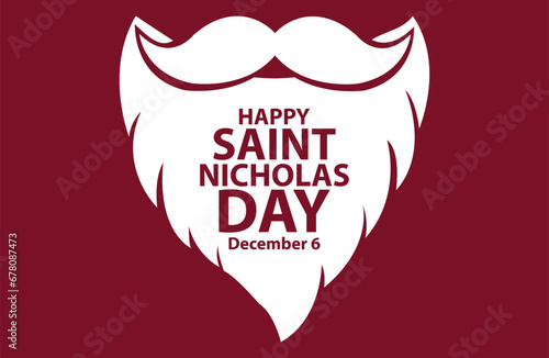 Saint Nicholas Day. December 6. Holiday concept. vector art