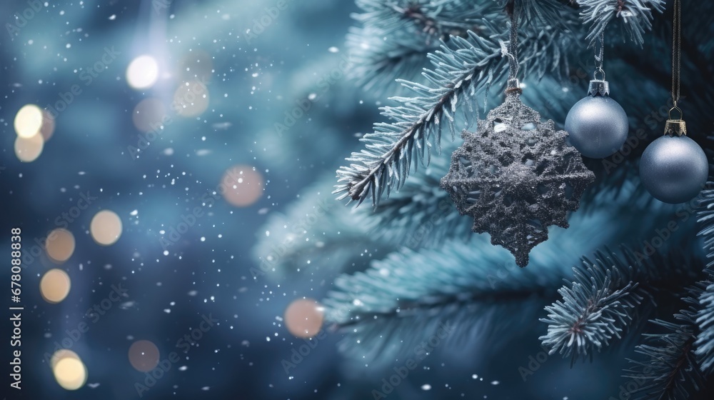 Black ornaments decorated Christmas tree background. Merry Christmas, Happy New Year concept. Beautiful festive dark glitter decorations balls and bokeh garland lights.. Black ornaments decorated Christmas tree background. Merry Christmas, Happy New Year concept. Beautiful festive dark glitter decorations balls and bokeh garland lights..