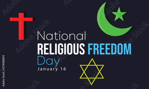 National Religious Freedom Day. background, banner, card, poster, template. Vector illustration.