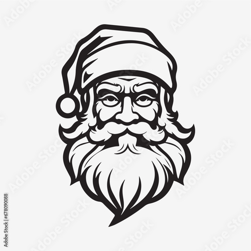 Santa Claus head silhouette