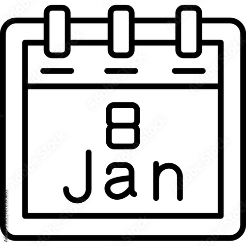 January 8 Icon