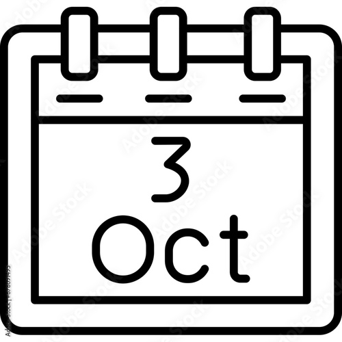 October 3 Icon