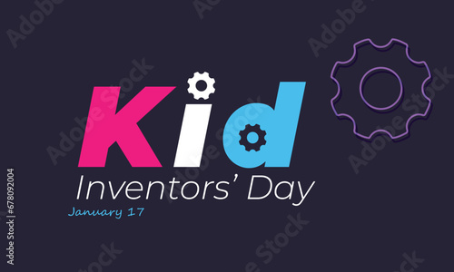 National Kid Inventors Day. background, banner, card, poster, template. Vector illustration.