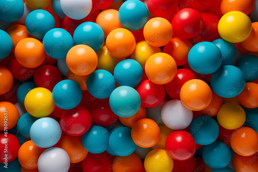 Multicolored plastic balls in ball pool at kids playground. Colorful plastic ball texture background. Many small colorful plastic soft kids balls are in a ball pit. Play toy for kids. Multicolored plastic balls in ball pool at kids playground. Colorful plastic ball texture background. Many small colorful plastic soft kids balls are in a ball pit. Play toy for kids.