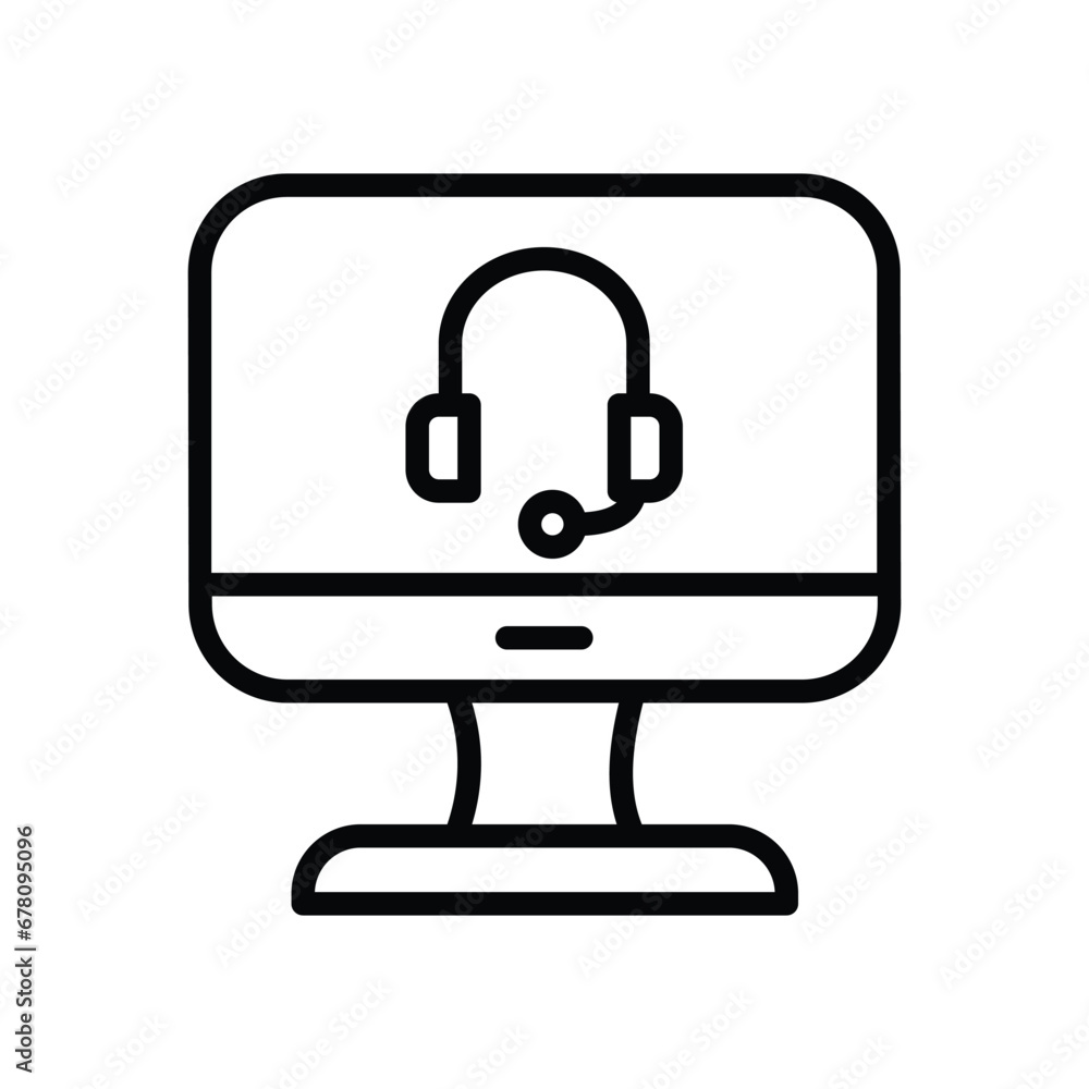 Online Support icon isolate white background vector stock illustration. Online Support icon isolate white background vector stock illustration.