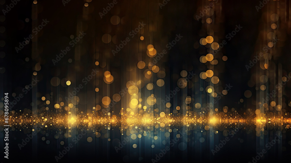  Gold Particle Glitter Luxury Background, Happy New Year Celebration 2024 Sparkles Banner	