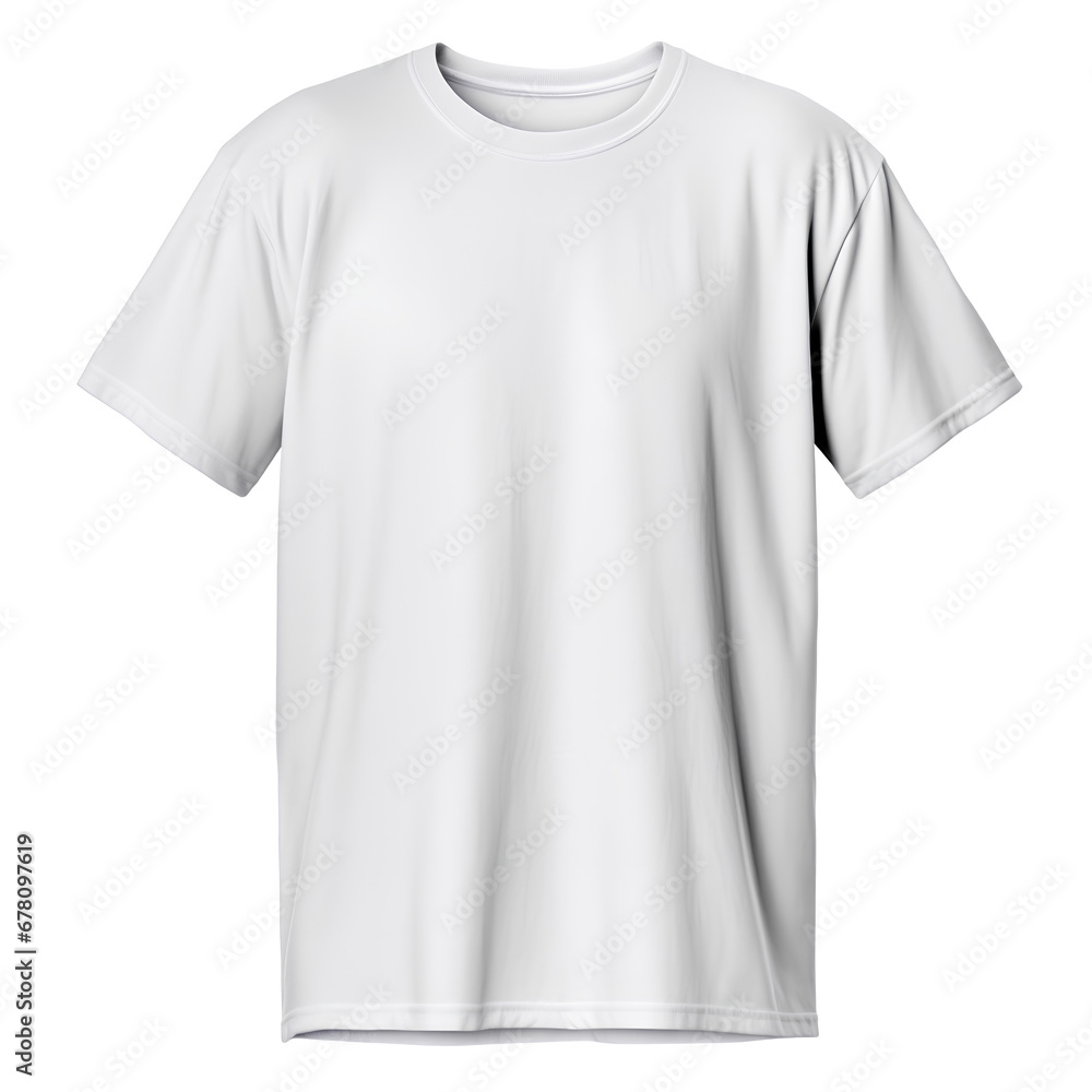 White T-shirt, isolated on transparent background, PNG, 300 DPI White T-shirt, isolated on transparent background, PNG, 300 DPI