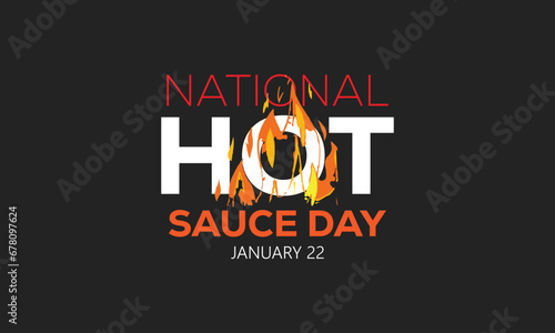 National hot sauce day. background, banner, card, poster, template. Vector illustration.