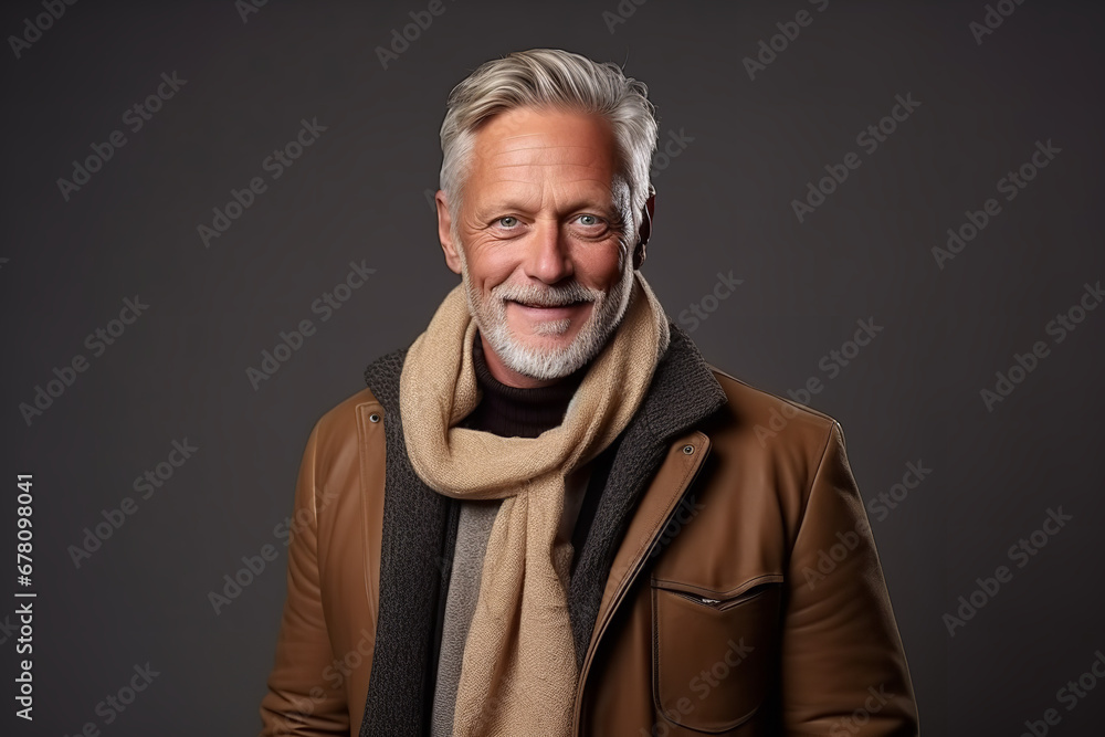 Medium shot portrait photography of a pleased man in his 50s that is wearing random clothes Medium shot portrait photography of a pleased man in his 50s that is wearing random clothes
