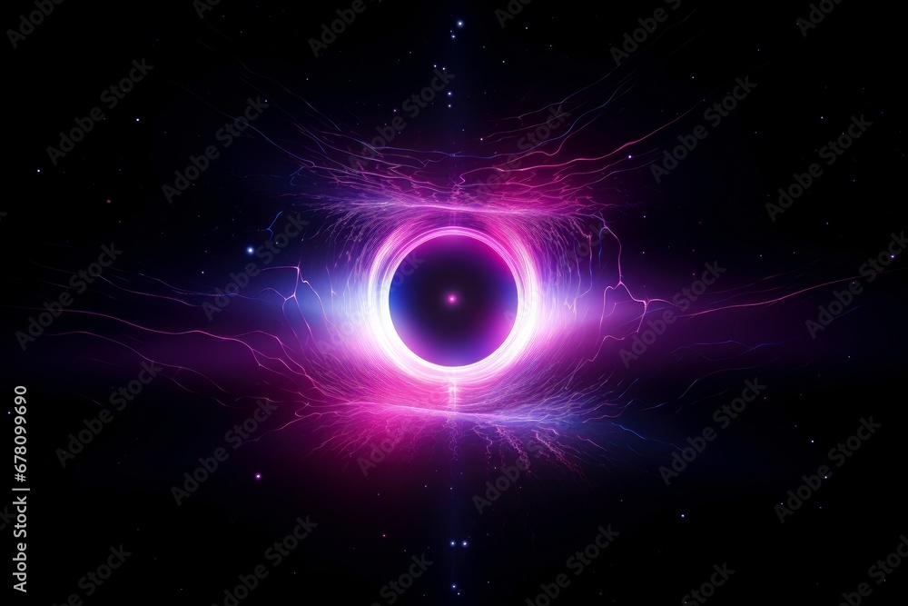 Obraz premium Abstract black hole with dark space galaxy background