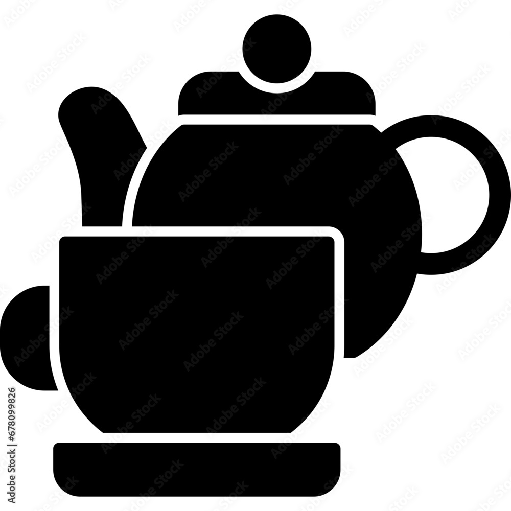 Obraz premium Tea Set Icon