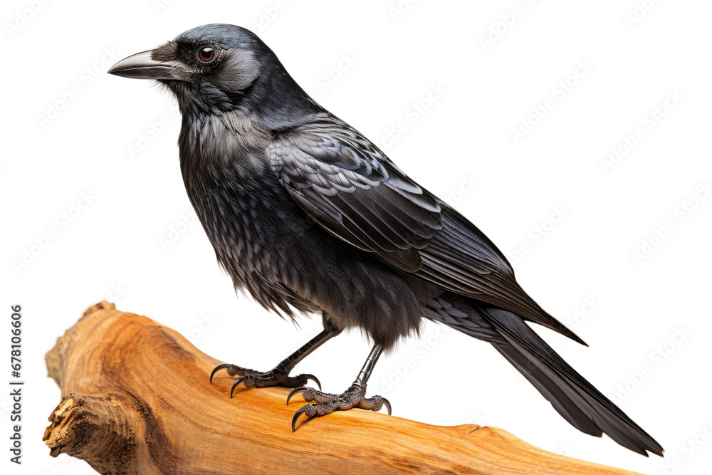 Fototapeta premium A crow on transparent background, PNG file