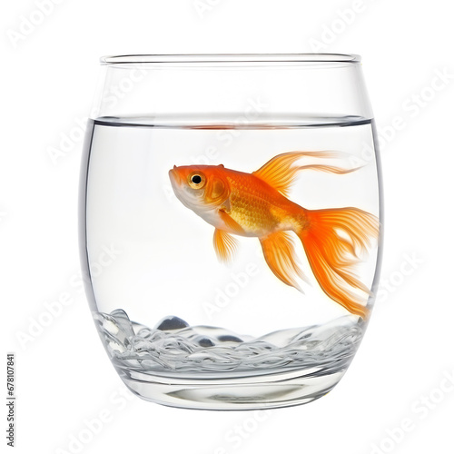 Beautiful fish in a glass