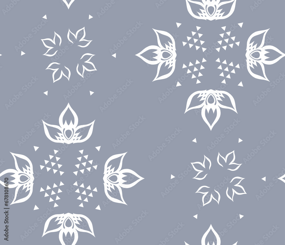 Stylish seamless digital graphic pattern for covers, wallpapers, prints, prints on a gray background.