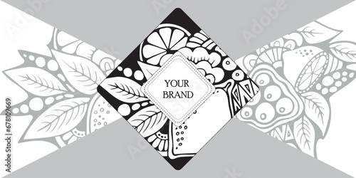 abstract background. cartoon floral doodle banner or card. template for invitation