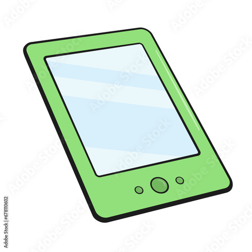 Ebook reader. Cartoon