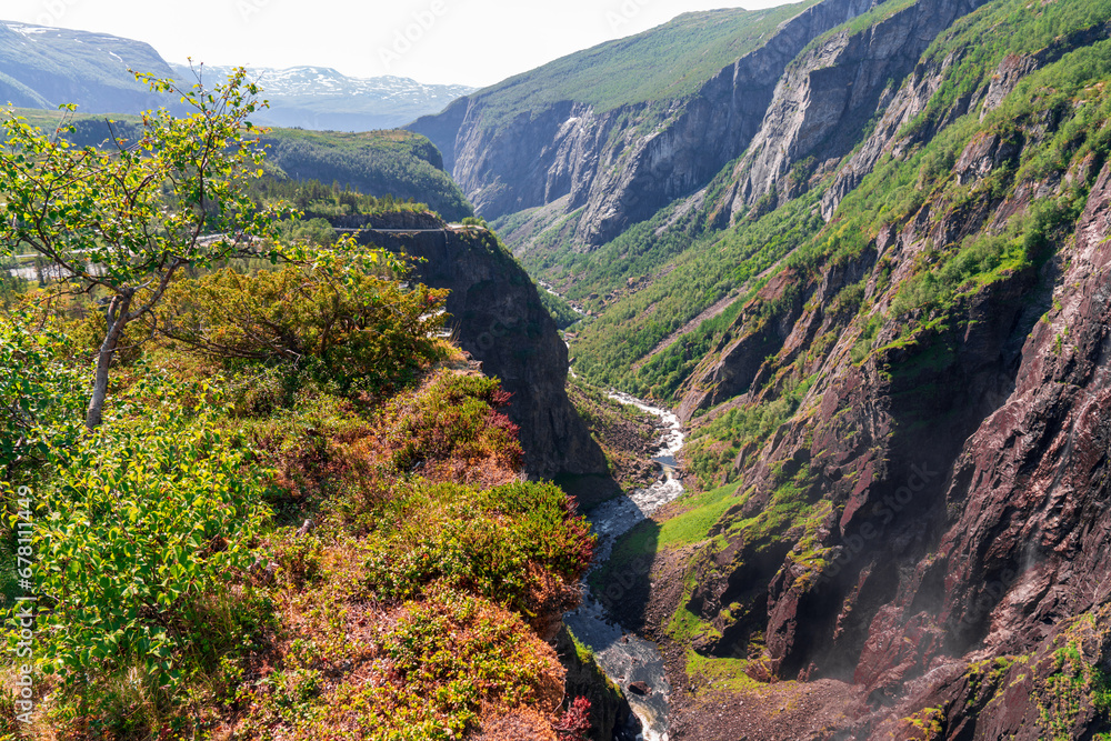 Måbødalen a narrow valley in Eidfjord Municipality in Vestland county, Norway Måbødalen a narrow valley in Eidfjord Municipality in Vestland county, Norway