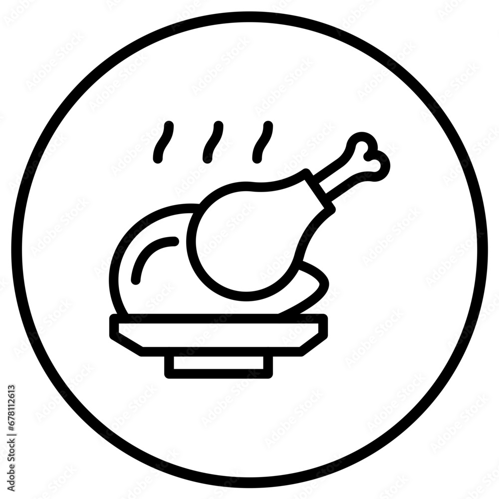 Fried chicken Vector Icon Design Illustration Fried chicken Vector Icon Design Illustration
