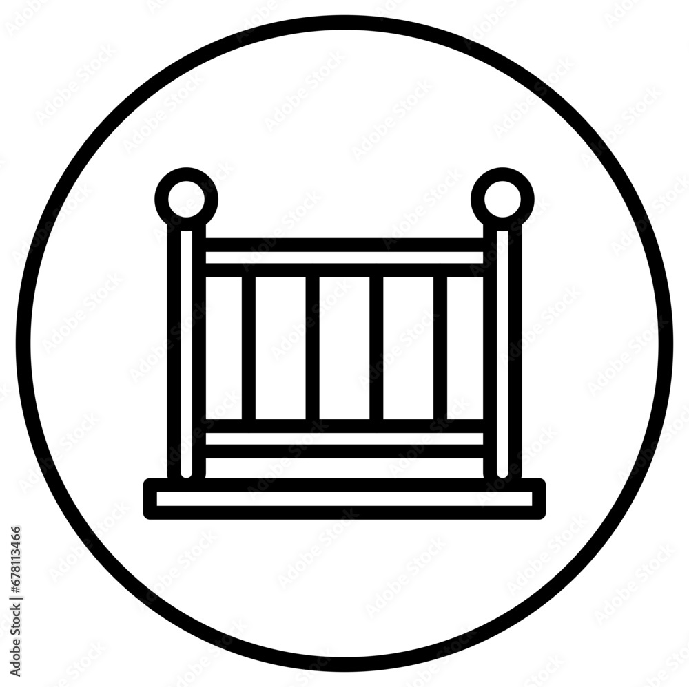 Baby Crib Vector Icon Design Illustration Baby Crib Vector Icon Design Illustration