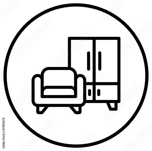 Home Furniture Vector Icon Design Illustration