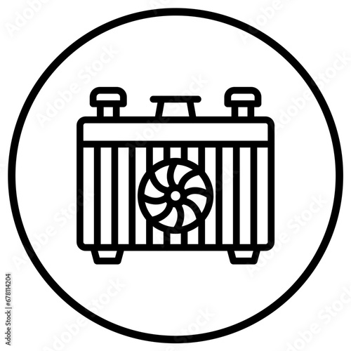 Car radiator Vector Icon Design Illustration