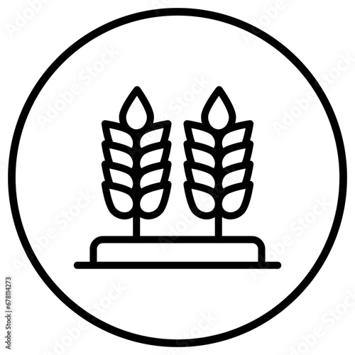 Wheat Vector Icon Design Illustration