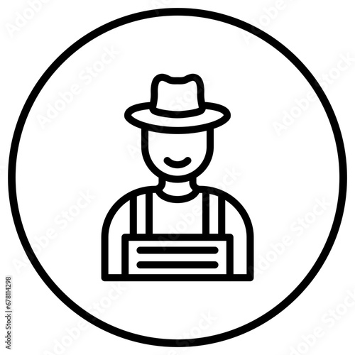 Farmer Vector Icon Design Illustration