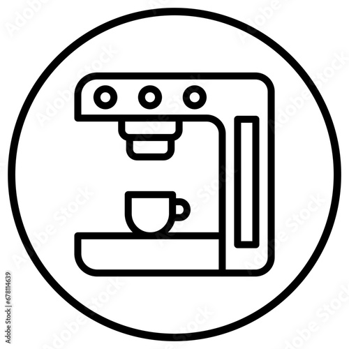 Coffee Machine Vector Icon Design Illustration