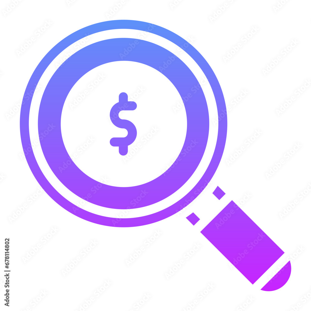 Loupe Money Icon Loupe Money Icon