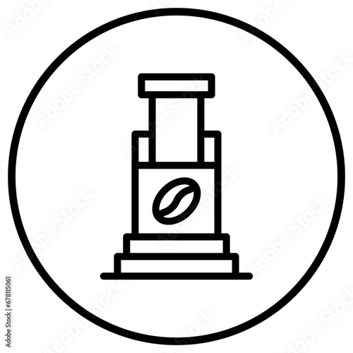 Aeropress Vector Icon Design Illustration
