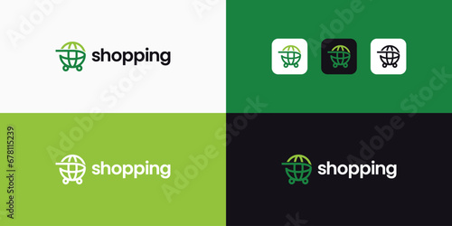 Creative global shop logo
