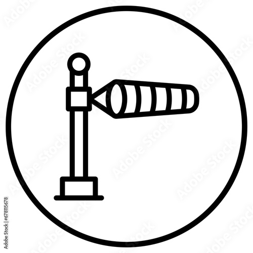 Windsock Vector Icon Design Illustration