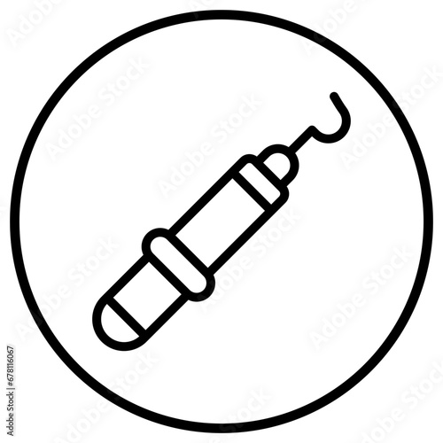 Dental Probe Vector Icon Design Illustration